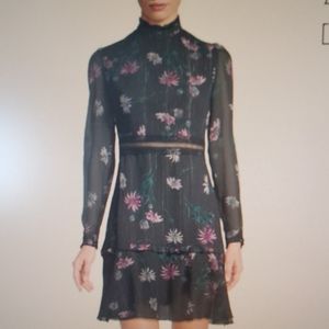 Donna Morgan mock neck long sleeve floral dress